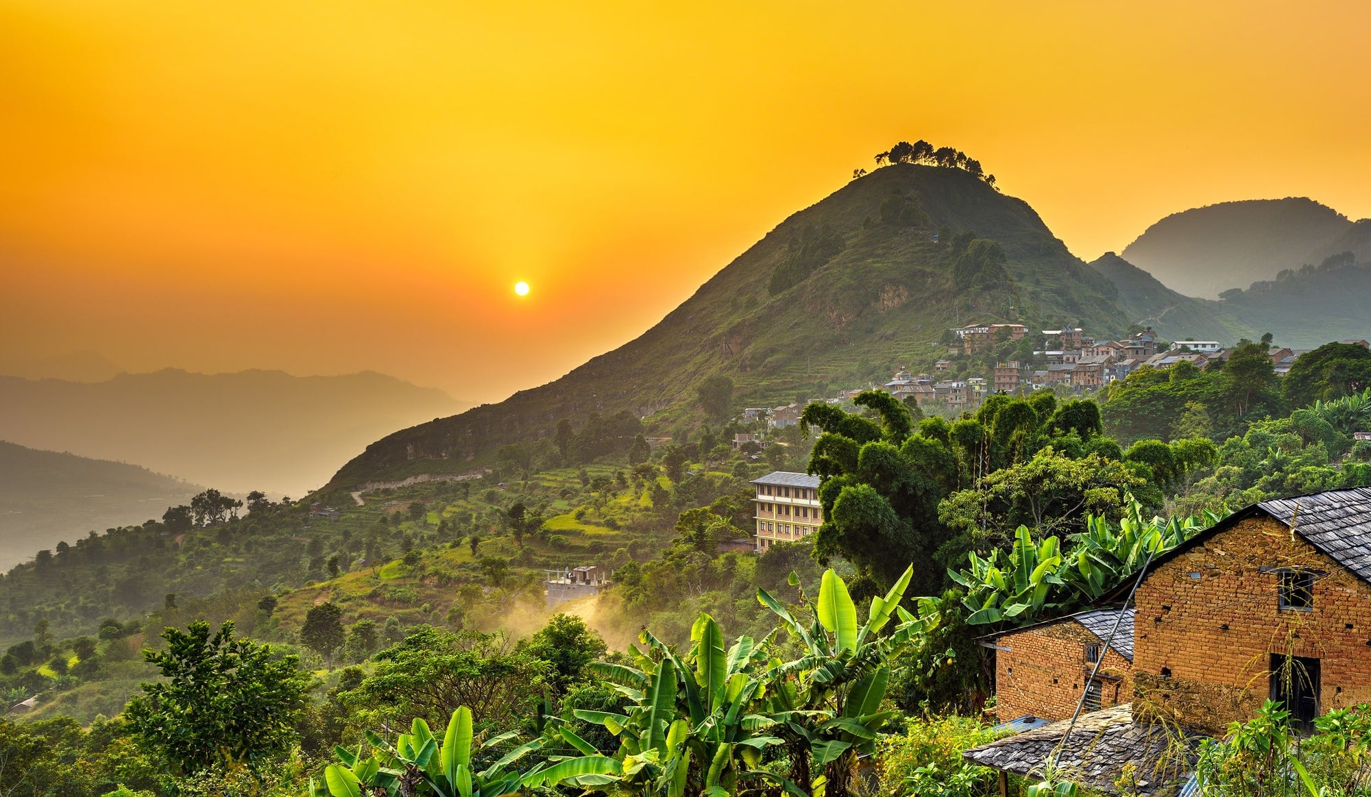 An beautiful area of rural Nepal where reforestation planting takes place.