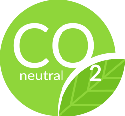 A CO2 neutral icon to symbolize the carbon-neutral shipping of sleepmod.